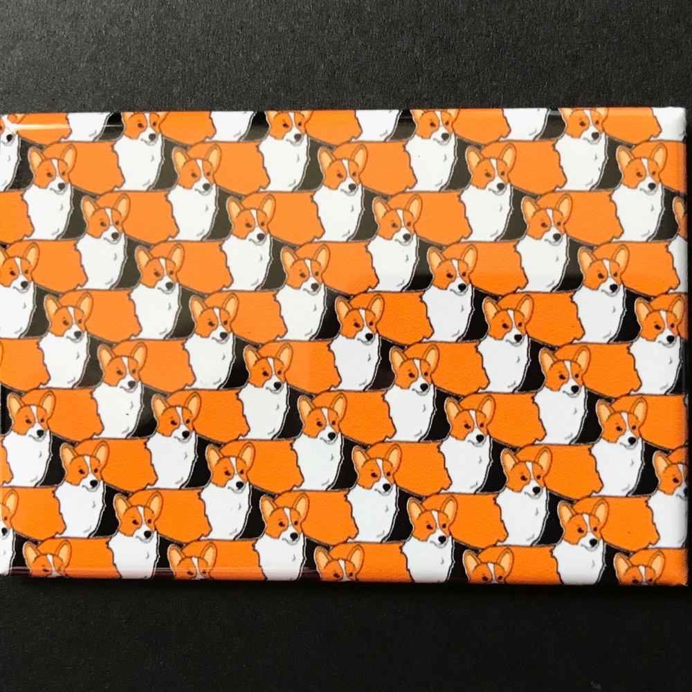 Corgi Pattern Magnet Handmade Dog Gifts Home Decor